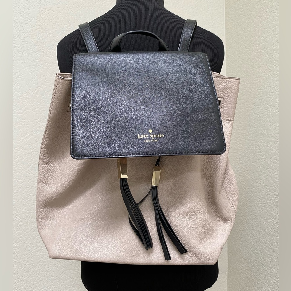 Kate Spade Black and Cream Backpack